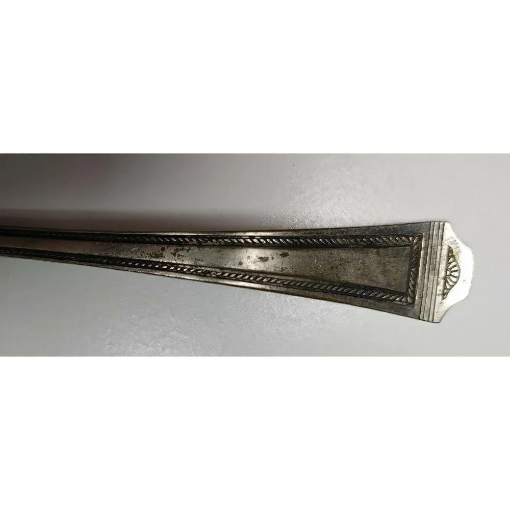 Sheffield Flatware Silverware Large English Silverplate Fiddlers Thread Ladle